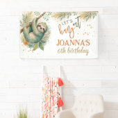 ナマケモノの子供の誕生日をお祝いしよう 横断幕 (インサイチュ)