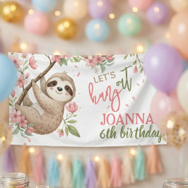 ナマケモノの子供の誕生日をお祝いしよう 横断幕