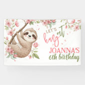 ナマケモノの子供の誕生日をお祝いしよう 横断幕 (横)