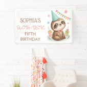 ナマケモノの子供の誕生日 横断幕 (インサイチュ)