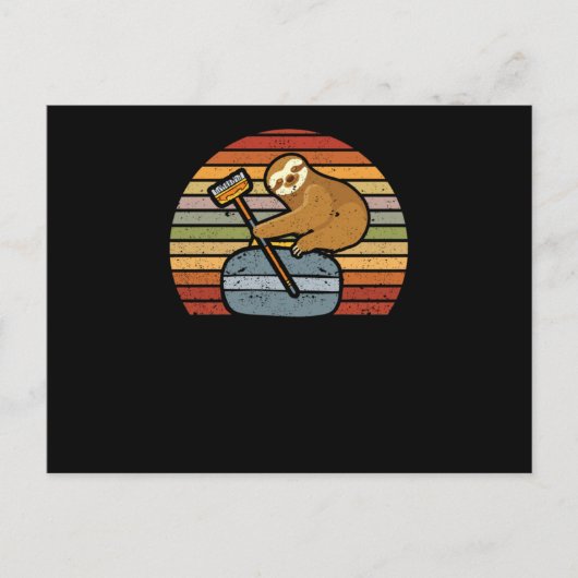 ナマケモノの巻おもしろいき虫氷冬のスポーツ動物 ポストカード (正面)