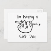 ナマケモノの日を過ごしている ポストカード (正面/裏面)