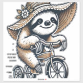 ナマケモノの自転車乗り シール (シート)
