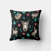 ナマケモノの装飾用クッションおもしろい、ナマケモノの恋人たちへの贈り物。 クッション (裏面)