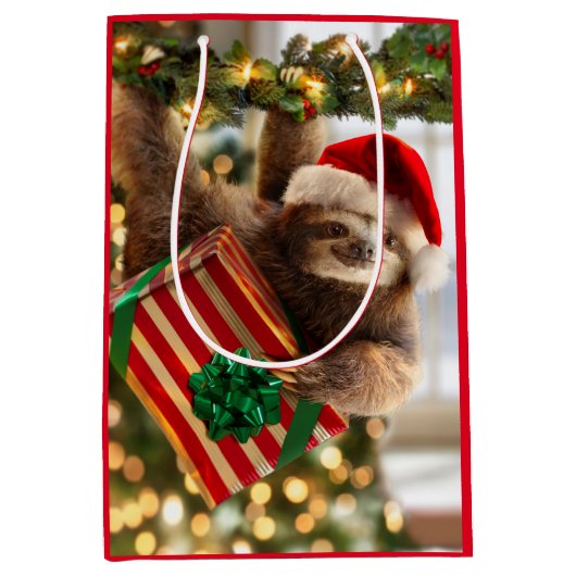 ナマケモノの贈り物 ミディアムペーパーバッグ (正面)