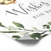 ナマケモノの赤ちゃんシャワーがベビーサインを願う ポスター (角)