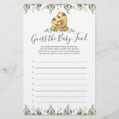 ナマケモノの赤ちゃんシャワーベビー食べ物を推測 (正面)