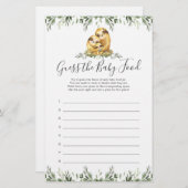 ナマケモノの赤ちゃんシャワーベビー食べ物を推測 (正面/裏面)