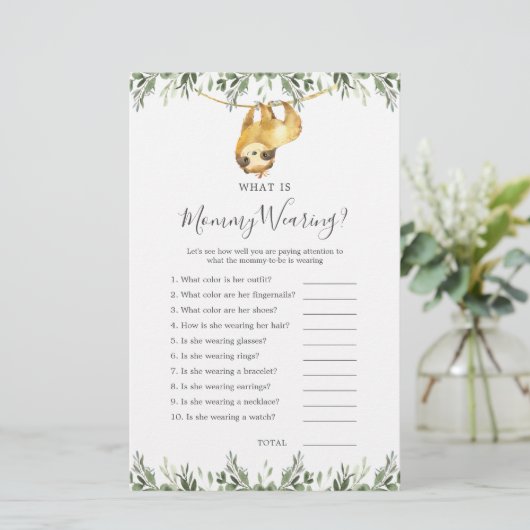 ナマケモノの赤ちゃんシャワーママが着ているもの (スタンド正面)