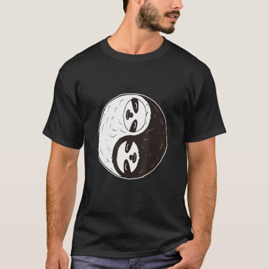 ナマケモノの陰陽 Tシャツ (正面)