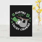 ナマケモノは私のラッキーアイテム - ナマケモノ愛好家へのギフト カード (黄色い花)