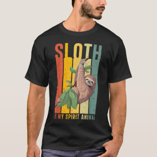 ナマケモノは私の精神動物です 怠け者でかわいい Tシャツ