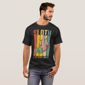 ナマケモノは私の精神動物です 怠け者でかわいい Tシャツ (正面フル)