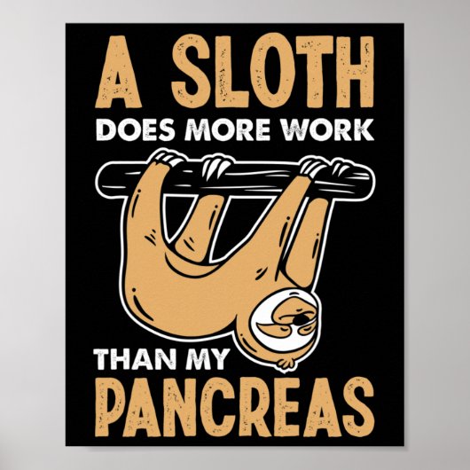 ナマケモノは私の膵臓おもしろい糖尿病より働く ポスター (正面)