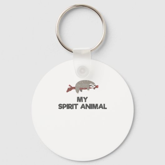 ナマケモノは私の霊性動物 キーホルダー (正面)