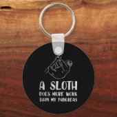 ナマケモノは膵臓より働く キーホルダー (正面)