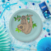 ナマケモノぶら下がったのスケッチ ペーパープレート (パーティー)