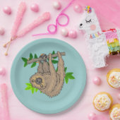 ナマケモノぶら下がったのスケッチ ペーパープレート (パーティー)