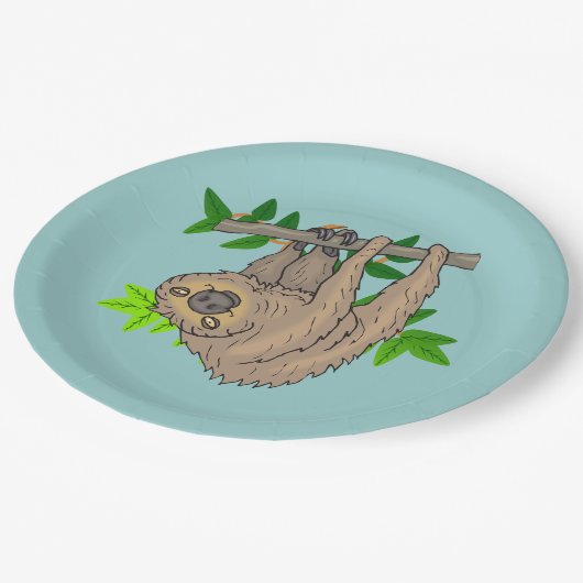 ナマケモノぶら下がったのスケッチ ペーパープレート (アングル)