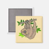 ナマケモノぶら下がったのスケッチ マグネット (正面/裏面)