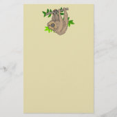 ナマケモノぶら下がったのスケッチ 便箋 (正面)