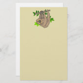 ナマケモノぶら下がったのスケッチ 便箋 (正面/裏面)