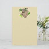 ナマケモノぶら下がったのスケッチ 便箋 (スタンド正面)