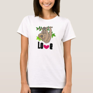 ナマケモノぶら下がったのスケッチ Tシャツ