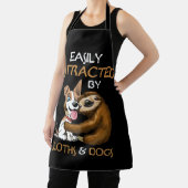 ナマケモノや犬のナマケモノに気が散りやすい エプロン (インサイチュ)