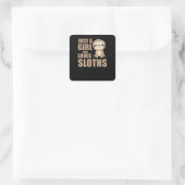 ナマケモノを愛する女の子だ スクエアシール (バッグ)