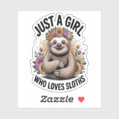 ナマケモノを愛する女の子 シール (シート)