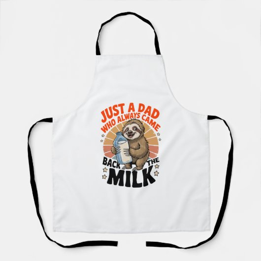 ナマケモノを着た父の日tシャツ エプロン (正面)
