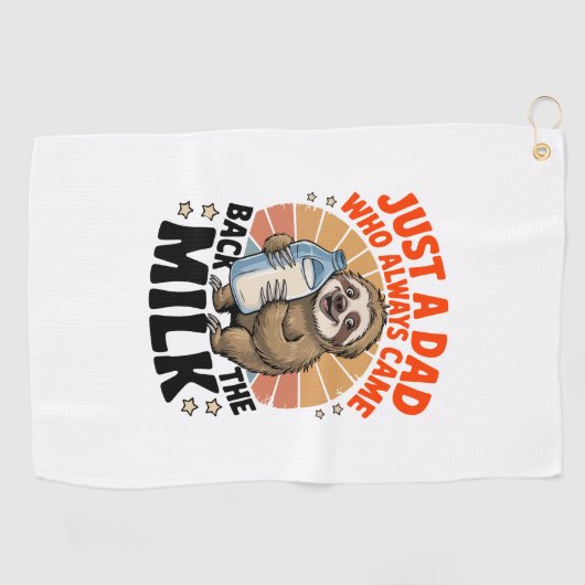 ナマケモノを着た父の日tシャツ ゴルフタオル (横)