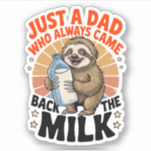 ナマケモノを着た父の日tシャツ シール (正面)