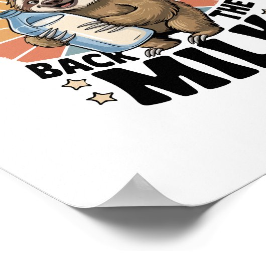 ナマケモノを着た父の日tシャツ ポスター (角)