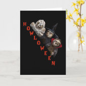 ナマケモノカスタムハッピーハロウィンシャツ ナマケモノグラフィック カード (黄色い花)