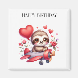 ナマケモノパイロット お誕生日 マグネット