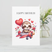 ナマケモノパイロット 誕生日 シーズンカード (スタンド正面)
