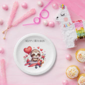 ナマケモノパイロット 誕生日 ペーパープレート (パーティー)