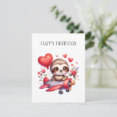 ナマケモノパイロット 誕生日 招待状 (スタンド正面)