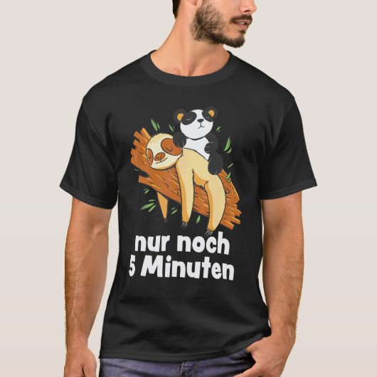 ナマケモノパンダパジャマスロース Tシャツ (正面)