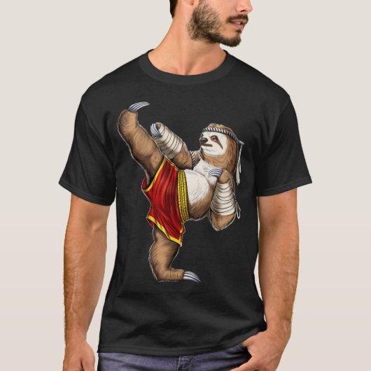 ナマケモノムエタイ・ファイター Tシャツ (正面)