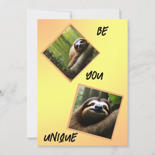 ナマケモノユニークだ。 シーズンカード (正面)