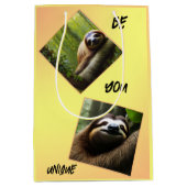 ナマケモノユニークだ。 ミディアムペーパーバッグ (正面)