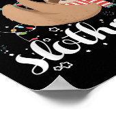 ナマケモノラバー向けの楽しいスロースマス・クリスマスパジャマ ポスター (角)