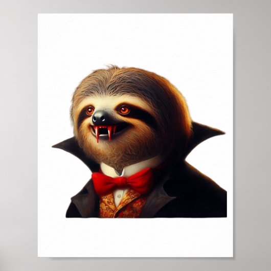 ナマケモノヴァンパイアクラシックTシャツ ポスター (正面)