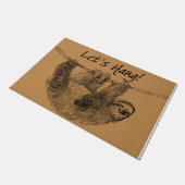 ナマケモノ印刷ウェルカムドアマット、ナマケモノデコール ドアマット (アングル)