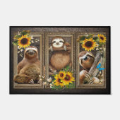 ナマケモノ印刷ウェルカムドアマット、ナマケモノデコール ドアマット (正面)