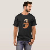 ナマケモノ噛み付き可愛いナマケモノ Tシャツ (正面フル)