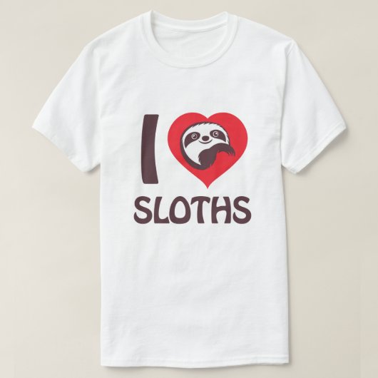 ナマケモノ大好き Tシャツ (デザイン正面)